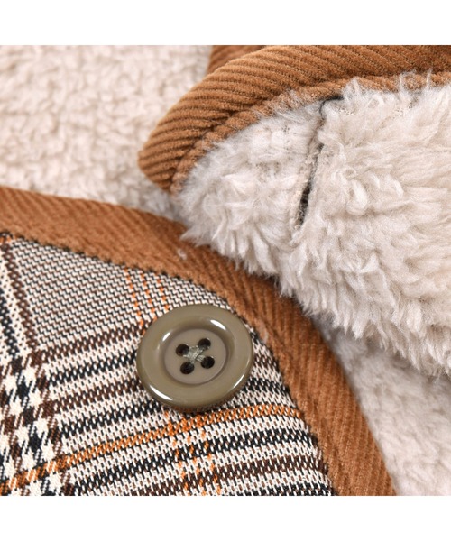 SLAP SLIP BABY（スラップスリップベビー）の「SLAPSLIPBABY/チェックくまワッペンボアベストベビー(70~80cm)（ベスト・キッズ・ブラック系その他/ベージュ系その他・ONESIZE）」の19枚目の写真