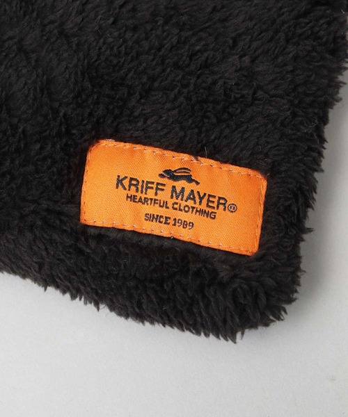 KRIFF MAYER（クリフメイヤー）の「KRIFF MAYER / クリフメイヤー / 裏ボア メルトン 中綿 スナップマフラー / ネックウォーマー / リバーシブル（マフラー・メンズ・ブラック・FREE）」の16枚目の写真