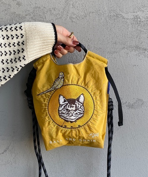 バッグ d BALL&CHAIN/ボールアンドチェーン] D.CAT 刺繍デザインナイロン
