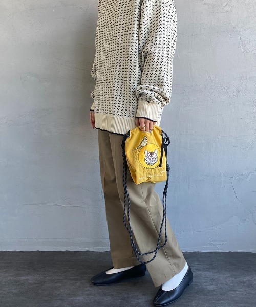 Ball&Chain（ボールアンドチェーン）の「[BALL&CHAIN/ボールアンドチェーン] D.CAT 刺繍デザインナイロンバッグ スモールサイズ（ショルダーバッグ・レディース・マスタード・S）」の9枚目の写真