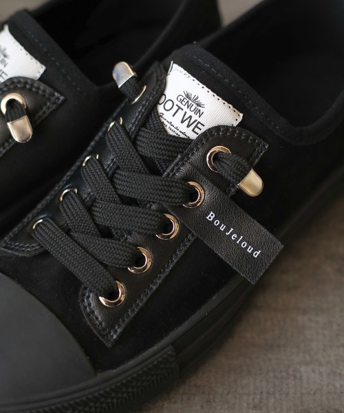 Bou Jeloud（ブージュルード）の「GENUINストレッチスエードスニーカー（スニーカー・レディース・ブラック/ホワイト系その他・24.5/24/23.5/23）」の4枚目の写真