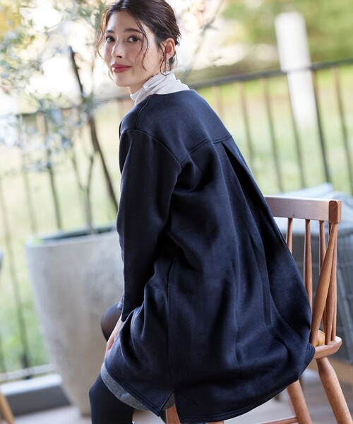 SOWA WONDER WAVE 黒 チュニック ピンタックチュニックブラウス