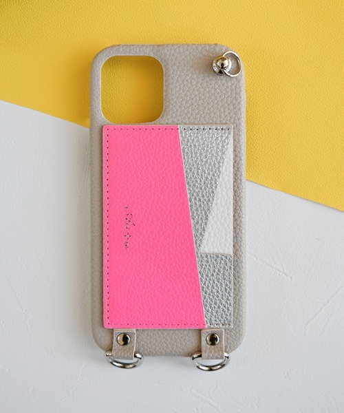 An+u（アンユー）の「バイカラー カードポケット スマホケース iPhone12 / iPhone12pro（スマホケース/カバー・レディース・ラベンダー/ブラック×ゴールド/ブラック×シルバー/ピンク/ブラック/シルバー/イエロー・ONE SIZE）」の7枚目の写真