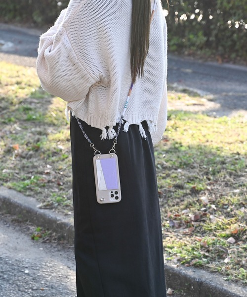 An+u（アンユー）の「バイカラー カードポケット スマホケース iPhone12 / iPhone12pro（スマホケース/カバー・レディース・ラベンダー/ブラック×ゴールド/ブラック×シルバー/ピンク/ブラック/シルバー/イエロー・ONE SIZE）」の13枚目の写真