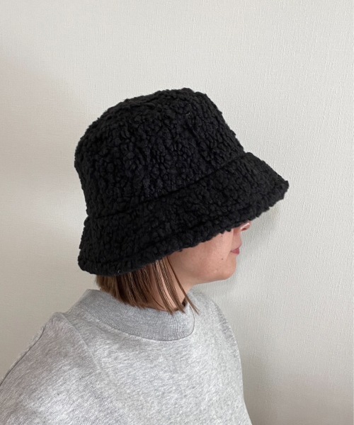 COLOR TOKYO ACCESSORIES（カラートウキョウアクセサリー）の「ファジーバケットハット（ハット・レディース・ベージュ/ブラック・FREE）」の22枚目の写真