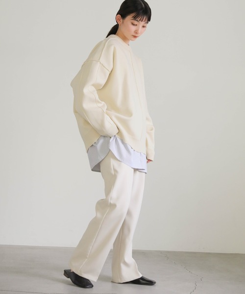 select MOCA（セレクトモカ）の「リンキングスウェットライクプルオーバー（Tシャツ/カットソー・レディース・アイボリー/ブラック/オレンジ・FREE）」の17枚目の写真