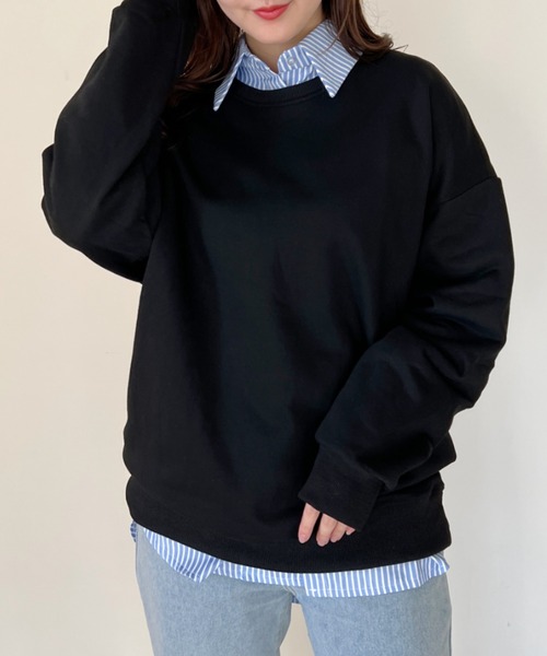 CLEA(クレア)の「【全6色/カラバリ豊富】オーバーサイズカラースウェット(スウェット・レディース・オレンジ/ホワイト/グリーン/ピンクベージュ/ブラック/ブルー・M)」の13枚目の写真