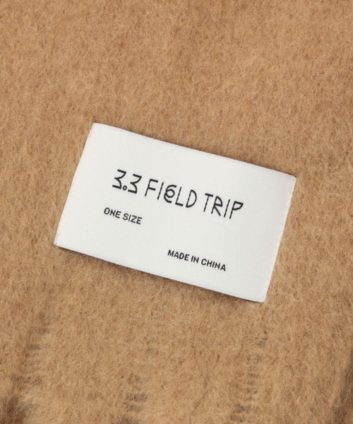 3.3 Field Trip （3.3フィールドトリップ）の「【UNISEX】3.3Field Trip／ソフトタッチマフラー（マフラー・レディース・キャメル/アイボリー/ピンク/ブラック・FREE）」の7枚目の写真