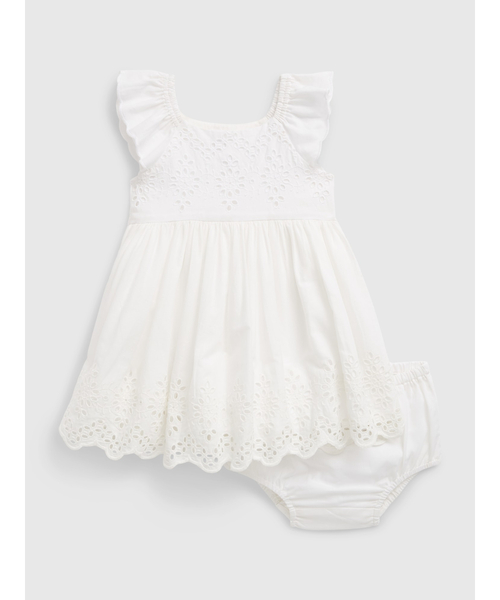GAP（ギャップ）の「アイレット ワンピース (ベビー)（ワンピース・キッズ・ホワイト・3-6M/6-12M/12-18M/18-24M）」の3枚目の写真