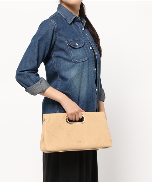 WHO'S WHO gallery（フーズフーギャラリー）の「【BELY】バレッタクラッチ（クラッチバッグ・レディース・ネイビー/ベージュ・FREE）」の4枚目の写真