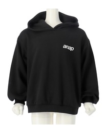 10点⭐️A221⭐️ ANAP ♥ オーバー 裏起毛 スウェット パーカー ANAP パーカー クロップド丈ドロスト裏起毛スウェットパーカー