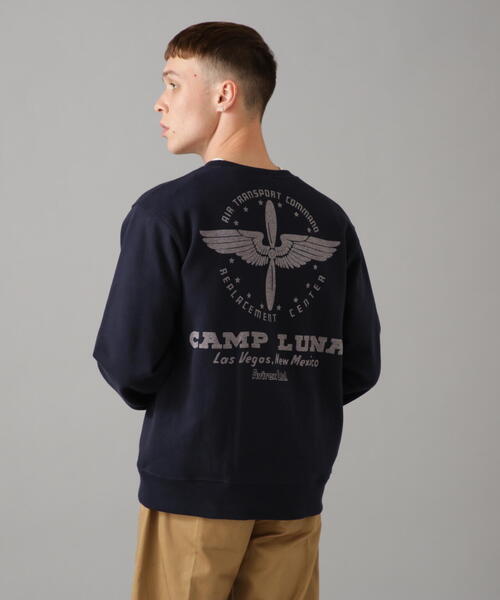 AVIREX（アヴィレックス）の「CREW NECK SWEAT CAMP LUNA /クルーネック スウェット キャンプ ルナ / AVIREX / アヴィレックス（スウェット・メンズ・その他5/オレンジ/オリーブ系/ネイビー・L/XL/M/2XL）」の8枚目の写真