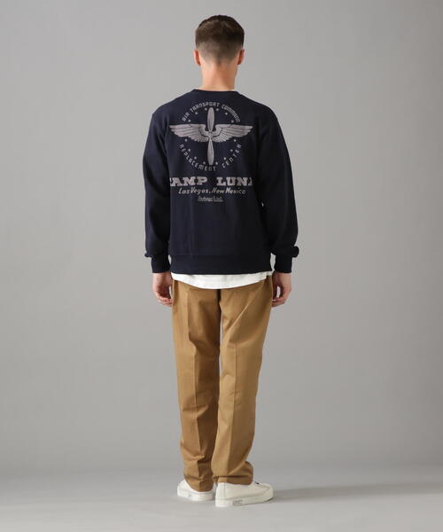 AVIREX（アヴィレックス）の「CREW NECK SWEAT CAMP LUNA /クルーネック スウェット キャンプ ルナ / AVIREX / アヴィレックス（スウェット・メンズ・その他5/オレンジ/オリーブ系/ネイビー・L/XL/M/2XL）」の5枚目の写真