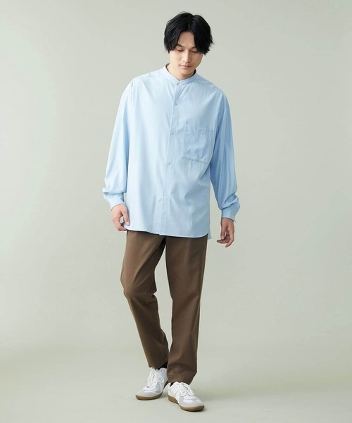 a.v.v(アーヴェヴェ)の「リングドットBIGシャツ(シャツ/ブラウス・メンズ・ブルー/ライトブルー・48/46)」の21枚目の写真