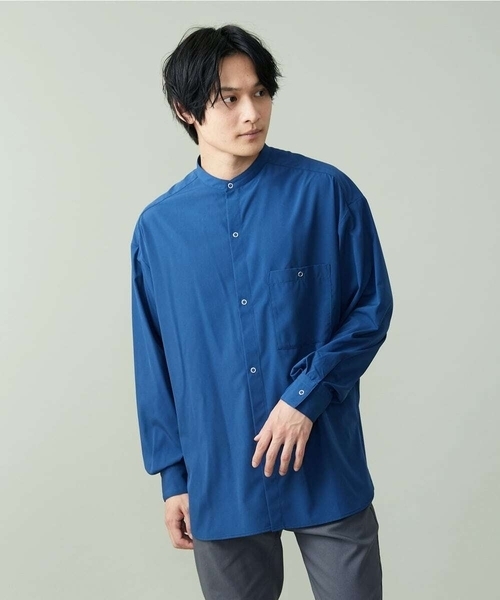 a.v.v(アーヴェヴェ)の「リングドットBIGシャツ(シャツ/ブラウス・メンズ・ブルー/ライトブルー・48/46)」の3枚目の写真