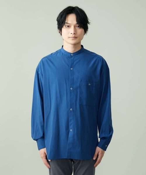 a.v.v(アーヴェヴェ)の「リングドットBIGシャツ(シャツ/ブラウス・メンズ・ブルー/ライトブルー・48/46)」の6枚目の写真