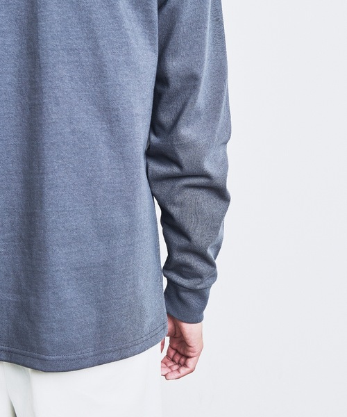 Magine（マージン）の「CTN HEAVY WEIGHT C/N L/S:ヘビーコットン クルーネック ロングスリーブ 23SS（Tシャツ/カットソー・メンズ・チャコールグレー/ブラック/カーキ/ホワイト・44/46/48）」の9枚目の写真