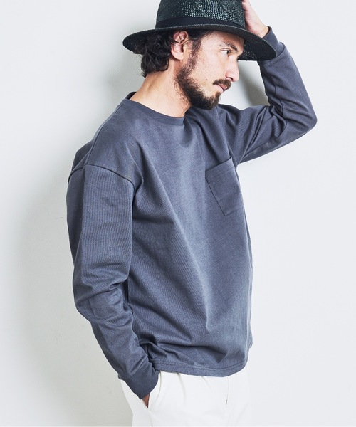 Magine（マージン）の「CTN HEAVY WEIGHT C/N L/S:ヘビーコットン クルーネック ロングスリーブ 23SS（Tシャツ/カットソー・メンズ・チャコールグレー/ブラック/カーキ/ホワイト・44/46/48）」の22枚目の写真