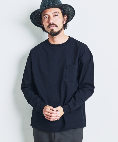 Magine（マージン）の「CTN HEAVY WEIGHT C/N L/S:ヘビーコットン クルーネック ロングスリーブ 23SS（Tシャツ/カットソー・メンズ・チャコールグレー/ブラック/カーキ/ホワイト・44/46/48）」の19枚目の写真