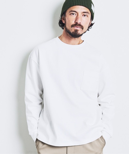 Magine（マージン）の「CTN HEAVY WEIGHT C/N L/S:ヘビーコットン クルーネック ロングスリーブ 23SS（Tシャツ/カットソー・メンズ・チャコールグレー/ブラック/カーキ/ホワイト・44/46/48）」の12枚目の写真