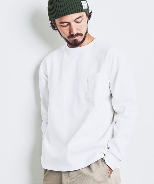 Magine（マージン）の「CTN HEAVY WEIGHT C/N L/S:ヘビーコットン クルーネック ロングスリーブ 23SS（Tシャツ/カットソー・メンズ・チャコールグレー/ブラック/カーキ/ホワイト・44/46/48）」の13枚目の写真