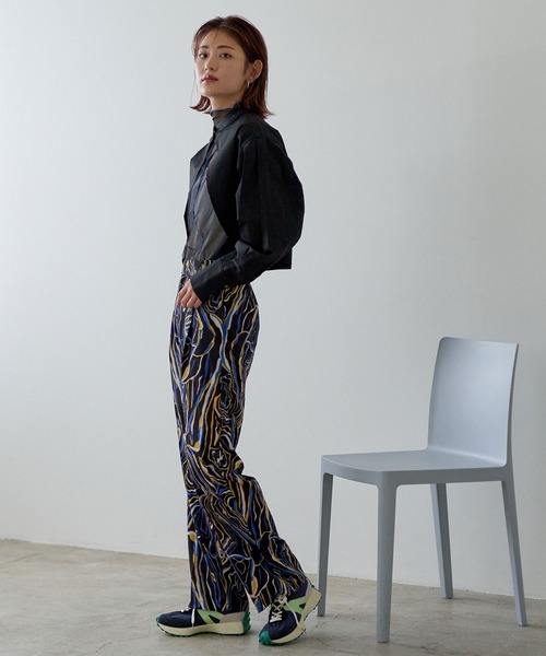 miette(ミエット)の「プリントストレートパンツ(その他パンツ・レディース・ブラック/ベージュ/ライトベージュ・FREE)」の10枚目の写真