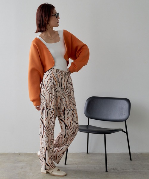 miette(ミエット)の「プリントストレートパンツ(その他パンツ・レディース・ブラック/ベージュ/ライトベージュ・FREE)」の11枚目の写真