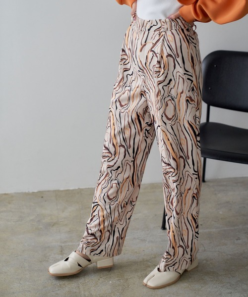 miette(ミエット)の「プリントストレートパンツ(その他パンツ・レディース・ブラック/ベージュ/ライトベージュ・FREE)」の13枚目の写真