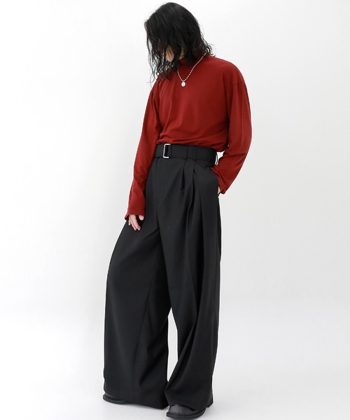 minsobi(ミンソビ)の「ハイネック長袖Tシャツ ベーシック ロンT(Tシャツ/カットソー・メンズ・ブラック/オリーブ/ブルー/アイボリー/ダークグレー/キャメル/Wine・FREE)」の13枚目の写真