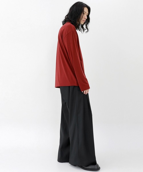 minsobi(ミンソビ)の「ハイネック長袖Tシャツ ベーシック ロンT(Tシャツ/カットソー・メンズ・ブラック/オリーブ/ブルー/アイボリー/ダークグレー/キャメル/Wine・FREE)」の14枚目の写真