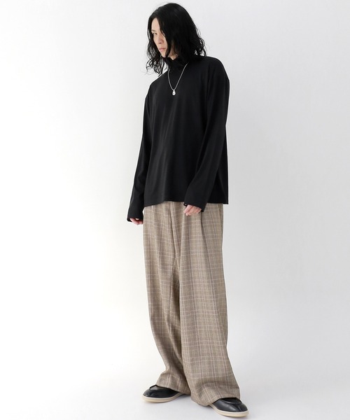 minsobi(ミンソビ)の「ハイネック長袖Tシャツ ベーシック ロンT(Tシャツ/カットソー・メンズ・ブラック/オリーブ/ブルー/アイボリー/ダークグレー/キャメル/Wine・FREE)」の10枚目の写真