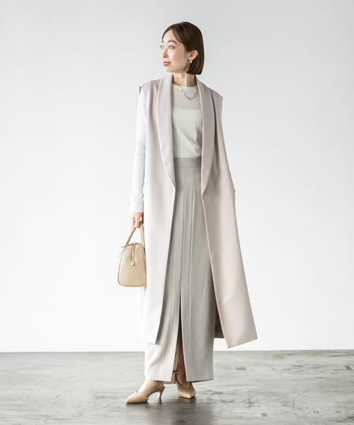 美品　LIMI feu　ショールカラー　ロングジレ　ロングベスト 美品 LIMI feu ショールカラー ロングジレ ロングベスト 楽天