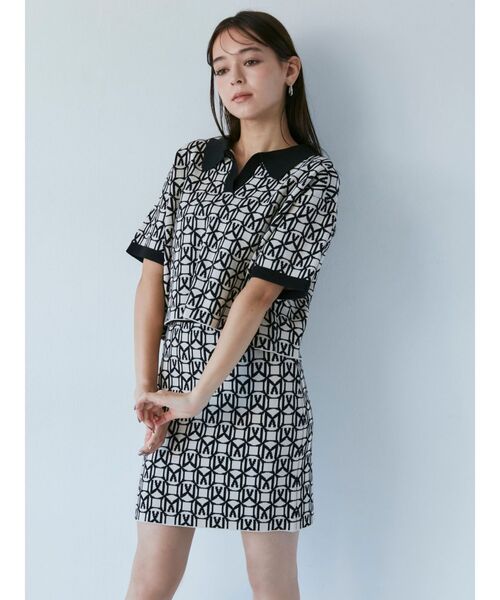 MURUA（ムルーア）の「モノグラムミニスカート（スカート・レディース・ブラック/オレンジ/ブルー・FREE）」の5枚目の写真