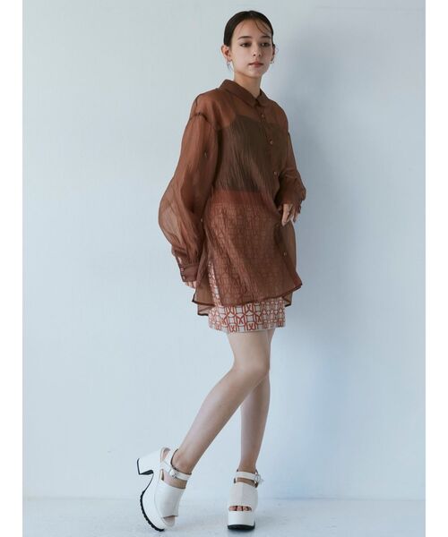 MURUA（ムルーア）の「モノグラムミニスカート（スカート・レディース・ブラック/オレンジ/ブルー・FREE）」の8枚目の写真