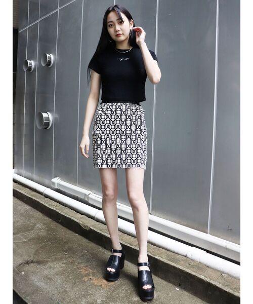 MURUA（ムルーア）の「モノグラムミニスカート（スカート・レディース・ブラック/オレンジ/ブルー・FREE）」の12枚目の写真