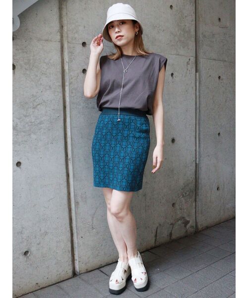 MURUA（ムルーア）の「モノグラムミニスカート（スカート・レディース・ブラック/オレンジ/ブルー・FREE）」の20枚目の写真