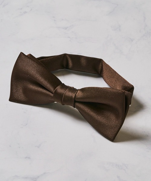 ADPOSION（アドポーション）の「サテン ソリッドボウタイ（蝶ネクタイ・メンズ・ホワイト/ワインレッド/ゴールド/レッド/グレー/ライトグレー/ブラック/ブラウン/ネイビー/シャンパン/グリーン・FREE）」の6枚目の写真