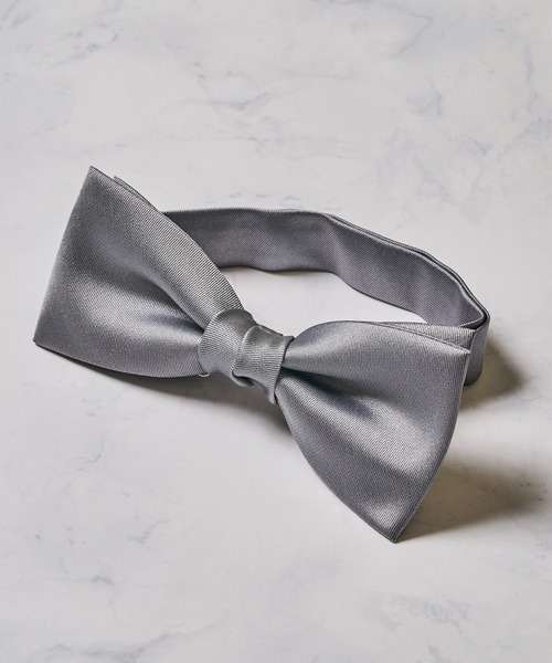 ADPOSION（アドポーション）の「サテン ソリッドボウタイ（蝶ネクタイ・メンズ・ホワイト/ワインレッド/ゴールド/レッド/グレー/ライトグレー/ブラック/ブラウン/ネイビー/シャンパン/グリーン・FREE）」の5枚目の写真