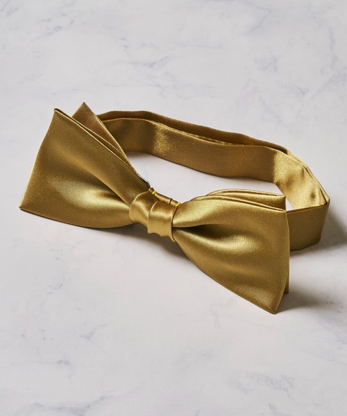 ADPOSION（アドポーション）の「サテン ソリッドボウタイ（蝶ネクタイ・メンズ・ホワイト/ワインレッド/ゴールド/レッド/グレー/ライトグレー/ブラック/ブラウン/ネイビー/シャンパン/グリーン・FREE）」の10枚目の写真