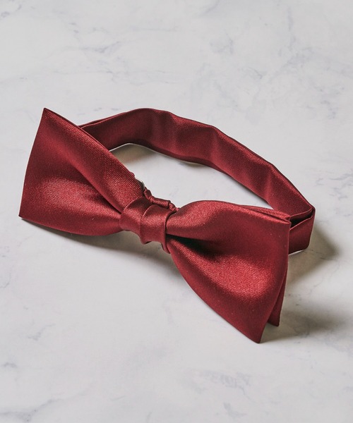 ADPOSION（アドポーション）の「サテン ソリッドボウタイ（蝶ネクタイ・メンズ・ホワイト/ワインレッド/ゴールド/レッド/グレー/ライトグレー/ブラック/ブラウン/ネイビー/シャンパン/グリーン・FREE）」の9枚目の写真