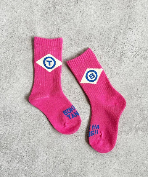 BOKU HA TANOSII(ボク ハ タノシイ)の「【BOKU HA TANOSII】ダイヤロゴソックス/kids16-18cm(ソックス/靴下・キッズ・ピンク/グリーン/ブルー・16-18cm)」の3枚目の写真