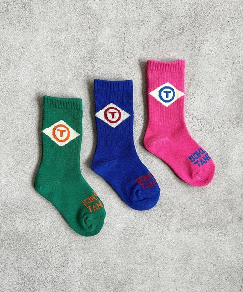 BOKU HA TANOSII(ボク ハ タノシイ)の「【BOKU HA TANOSII】ダイヤロゴソックス/kids16-18cm(ソックス/靴下・キッズ・ピンク/グリーン/ブルー・16-18cm)」の5枚目の写真