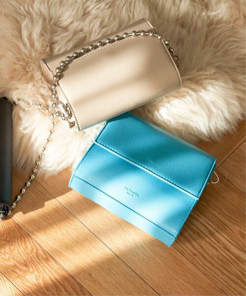 VENCEEXCHANGE（ヴァンスエクスチェンジ）の「2WAYスクエアボールチェーンミニショルダーバッグ（ショルダーバッグ・レディース・オフホワイト/グレー/ブラック/ブルー・FREE）」の5枚目の写真