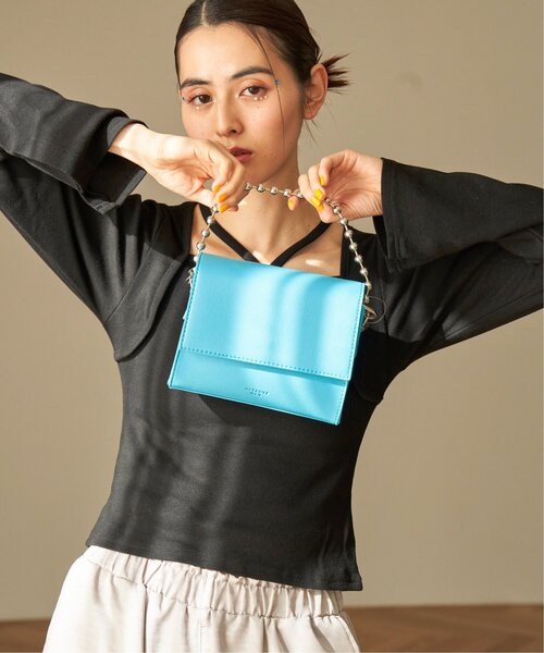 VENCEEXCHANGE（ヴァンスエクスチェンジ）の「2WAYスクエアボールチェーンミニショルダーバッグ（ショルダーバッグ・レディース・オフホワイト/グレー/ブラック/ブルー・FREE）」の6枚目の写真