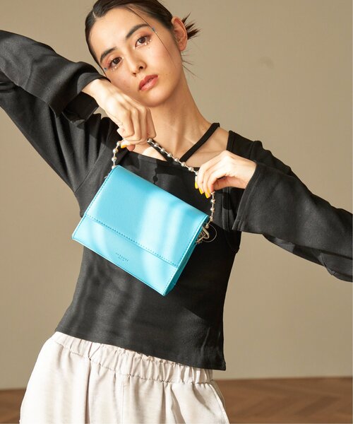 VENCEEXCHANGE（ヴァンスエクスチェンジ）の「2WAYスクエアボールチェーンミニショルダーバッグ（ショルダーバッグ・レディース・オフホワイト/グレー/ブラック/ブルー・FREE）」の7枚目の写真