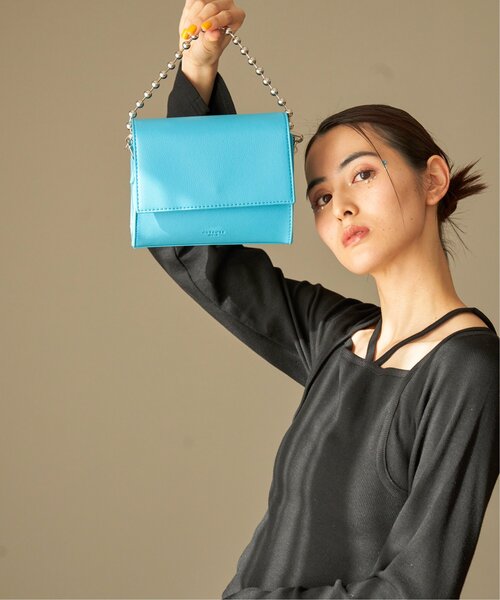 VENCEEXCHANGE（ヴァンスエクスチェンジ）の「2WAYスクエアボールチェーンミニショルダーバッグ（ショルダーバッグ・レディース・オフホワイト/グレー/ブラック/ブルー・FREE）」の8枚目の写真