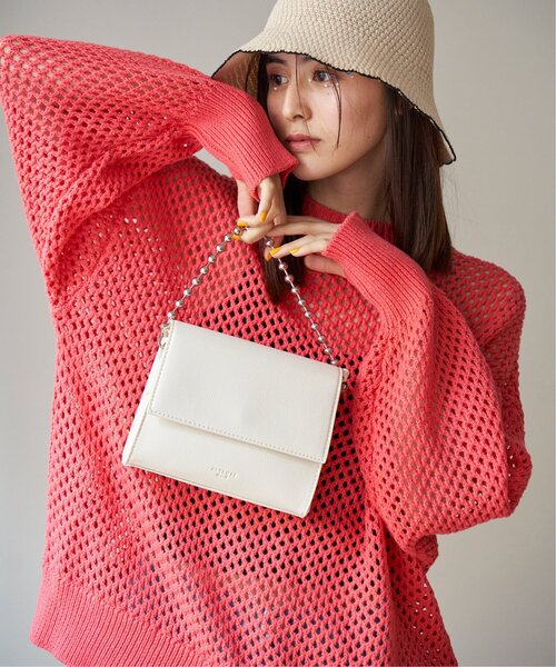 VENCEEXCHANGE（ヴァンスエクスチェンジ）の「2WAYスクエアボールチェーンミニショルダーバッグ（ショルダーバッグ・レディース・オフホワイト/グレー/ブラック/ブルー・FREE）」の10枚目の写真