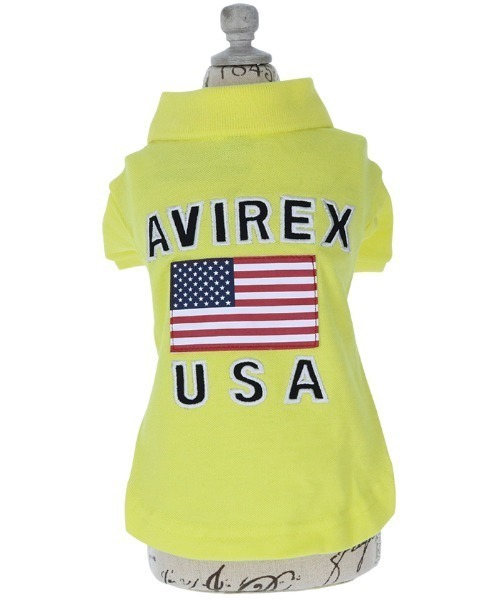 AVIREX(アヴィレックス)の「AVIREX/U.S FLAGポロシャツ(ペットウェア・メンズ・イエロー/ネイビー・S/XS/3M/L/M/3L/3S/2L)」の13枚目の写真