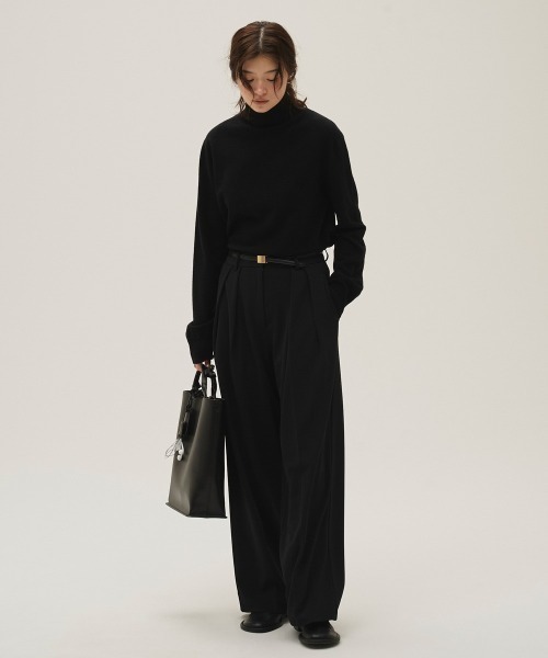 TODAYFUL(トゥデイフル)の「Doubletuck Twill Trousers(その他パンツ・レディース・ブラック/アイボリー・36inch/38inch)」の8枚目の写真