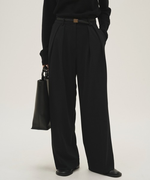 TODAYFUL(トゥデイフル)の「Doubletuck Twill Trousers(その他パンツ・レディース・ブラック/アイボリー・36inch/38inch)」の10枚目の写真